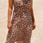 Flower Print Dress Midi