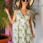 Cotton dress with print