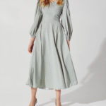 Mint polka dot dress