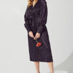 Romantic black polka dot dress